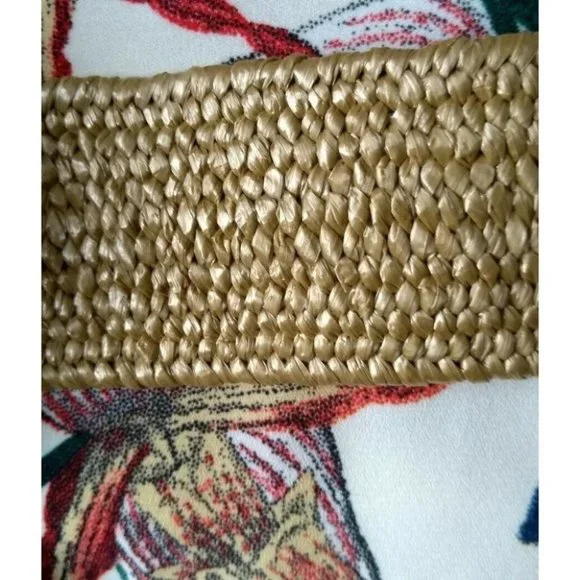 Crossroads Womens Pants Wide Split Leg Belt Tropical Floral Plus Sz 16 RRP$69.99 - Picture 7 of 9